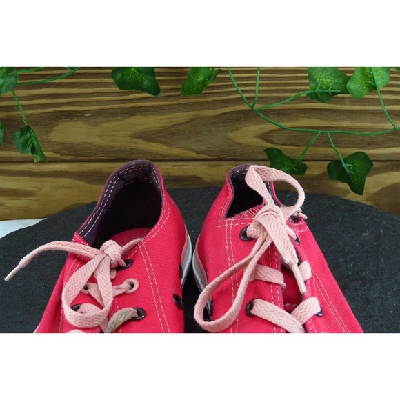 Converse All Star Youth Girls Shoes Size 2 M Pink Low top Fabric - Picture 4 of 8